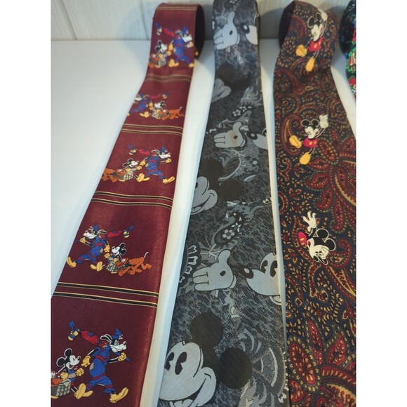 VTG Disney Mickey Mouse Ties Bundle Set Of 4 - Picture 3 of 6
